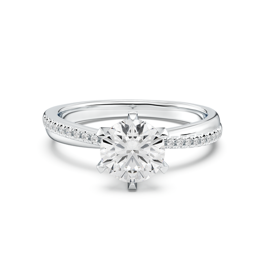 Classic Twisted Pavé Engagement Ring